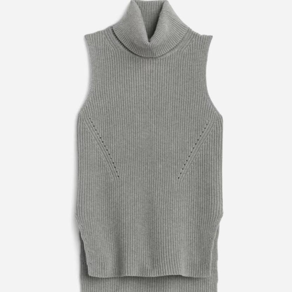 French connection Mozart sleeveless jumper in dove grey